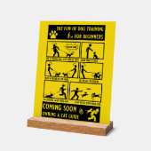 Lustige Hunde-Trainingsanleitung Acrylschild (Winkel)