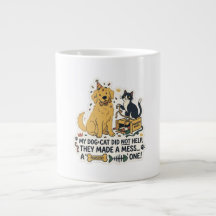 Lustige Hunde- und Katzen-illustration auf einer K
