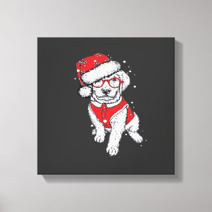 Lustige Hunde-Weihnachts-Pyjamas-Geschenke für Hun Leinwanddruck