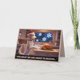 Lustige Hunde-Weihnachtskarte Karte