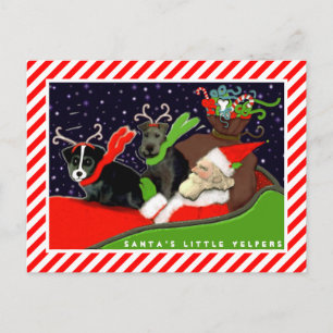 Lustige Hunde-Weihnachtskarten Feiertagspostkarte