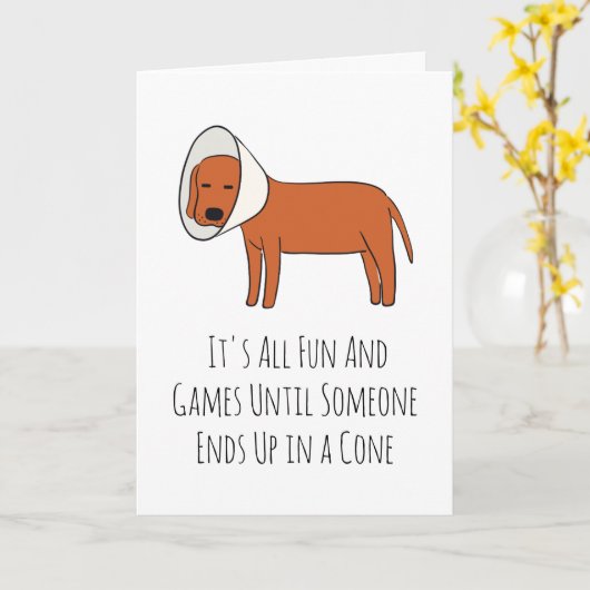 lustige Hunde werden bald gut Karte (Gelbe Blume)