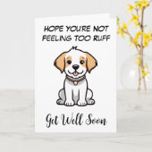 lustige Hunde werden bald gut Karte (Gelbe Blume)