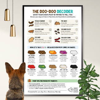 Lustige Hundedreck-Wandtafel für Haustierprofis Poster