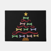 Lustige Hundekuchen-Weihnachtsbaum-Kunst Fußmatte (Vorderseite)