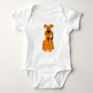 Lustige Hundekunst Airedales Terrier Baby Strampler
