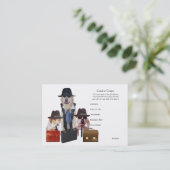 Lustige HundeVisitenkarten Visitenkarte (Stehend Vorderseite)