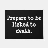 Lustige Hundewarnung Fußmatte (Vorderseite)