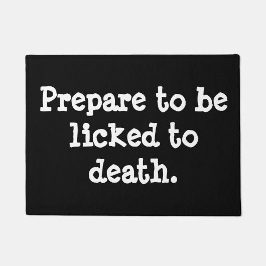 Lustige Hundewarnung Fußmatte (Vorderseite)