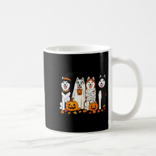 Lustige Husky-Geisterhunde Halloween Hund Soky Kaffeetasse