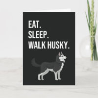 Lustige Husky-Karten Welpenhund Blaue Augen Tierbe