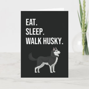 Lustige Husky-Karten Welpenhund Blaue Augen Tierbe Karte