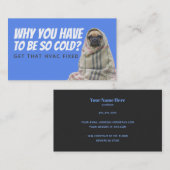 Lustige HVAC-Slogan-Visitenkarten Visitenkarte (Vorne/Hinten)