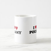Lustige i-Herz-Polygamie Kaffeetasse (Mittel)