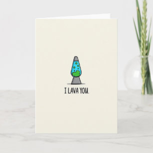 Lustige I Lava You Pun-Karte Karte