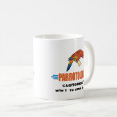 Lustige i-Liebe-Papageien Kaffeetasse (VorderseiteRechts)