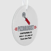 Lustige i-Liebe-Pizza Ornament (Vorderseite)