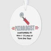 Lustige i-Liebe-Pizza Ornament (Vorderseite)