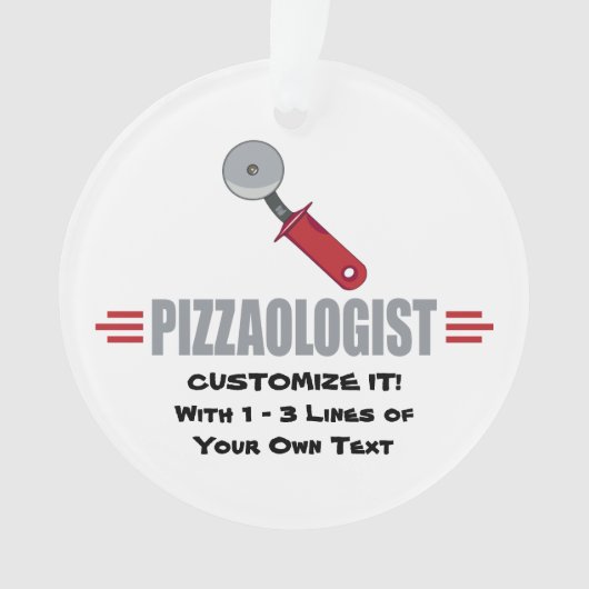 Lustige i-Liebe-Pizza Ornament (Vorderseite)