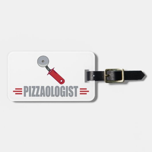 Lustige i-Liebe-Pizzas Gepäckanhänger (Vorderseite horizontal)