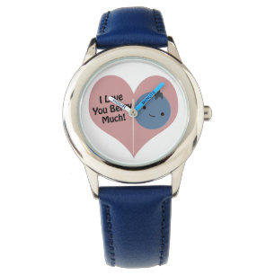 Lustige i-Liebe Sie Beere viel niedliche Kawaii Armbanduhr