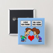 lustige i-Liebe Sie Button (Vorne & Hinten)