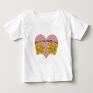 Lustige i-Liebe Sie ein Waffel-Los niedliche Baby T-shirt