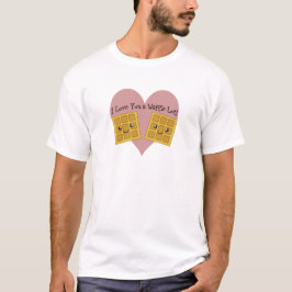 Lustige i-Liebe Sie ein Waffel-Los niedliche T-Shirt