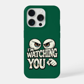 Lustige "ICH BEOBACHTE DICH" Retro-Augen-Phone-Cas iPhone 15 Pro Hülle