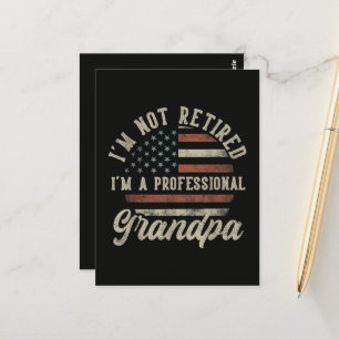 Lustige "Ich bin ein professioneller Opa" Rente Postkarte