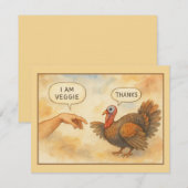 Lustige „Ich bin Veganer/Vegetarier“-Dankskartengr Einladung (Vorne/Hinten)