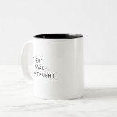 Lustige Ich bin wach Kaffeetasse (Vorderseite Links)