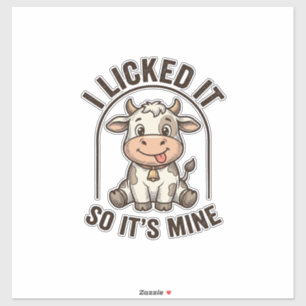 Lustige Ich-Habe-Es-geleckt-Kuh-Vintage-Farm-Shirt Aufkleber
