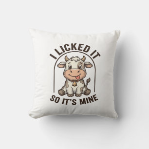Lustige Ich-Habe-Es-geleckt-Kuh-Vintage-Farm-Shirt Kissen