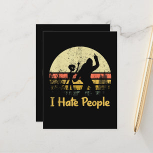 Lustige Ich hasse Leute Damen T-Shirts Ankündigungspostkarte
