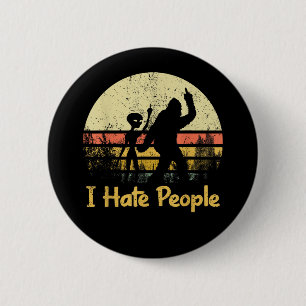 Lustige Ich hasse Leute Damen T-Shirts Button