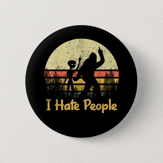 Lustige Ich hasse Leute Damen T-Shirts Button (Vorderseite)