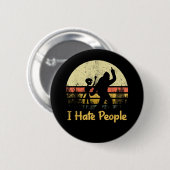 Lustige Ich hasse Leute Damen T-Shirts Button (Vorne & Hinten)