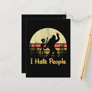 Lustige 'ich hasse Leute' Damen T-Shirts Feiertagspostkarte