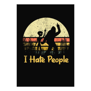 Lustige Ich hasse Leute Damen T-Shirts Fotodruck