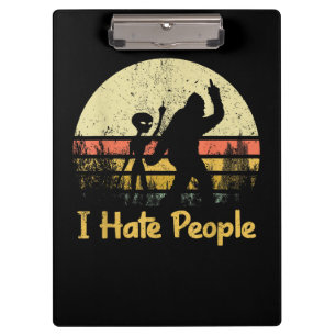 Lustige 'ich hasse Leute' Damen T-Shirts Klemmbrett