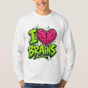 Lustige Ich Liebe Gehirne Anatomie Wissenschaft Ne T-Shirt