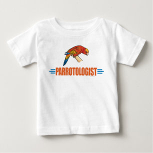 Lustige Ich liebe Papageien Baby T-shirt