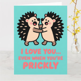Lustige Igel Valentinstag Humor Grußkarte Karte