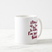 Lustige Ignoriere-Trends-Statement Humor Slogan Kaffeetasse (VorderseiteRechts)