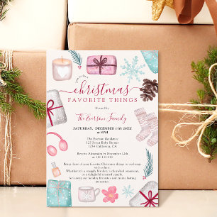 lustige Illustrationen Weihnachten Lieblingssachen Einladung