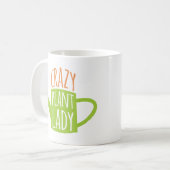 Lustige im Garten arbeitenSprichwort-verrückte Kaffeetasse (Vorderseite Links)