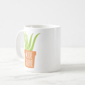 Lustige im Garten arbeitenwortspiel-Aloe dort Kaffeetasse (Vorderseite Links)