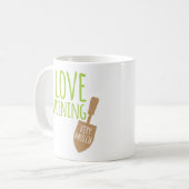 Lustige im Garten arbeitenwortspiel-sehr Laubdecke Kaffeetasse (Vorderseite Links)