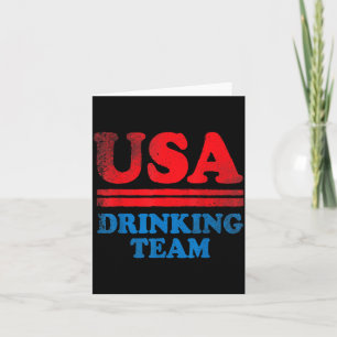 Lustige Independence Day Bekleidung USA Trinkertea Karte